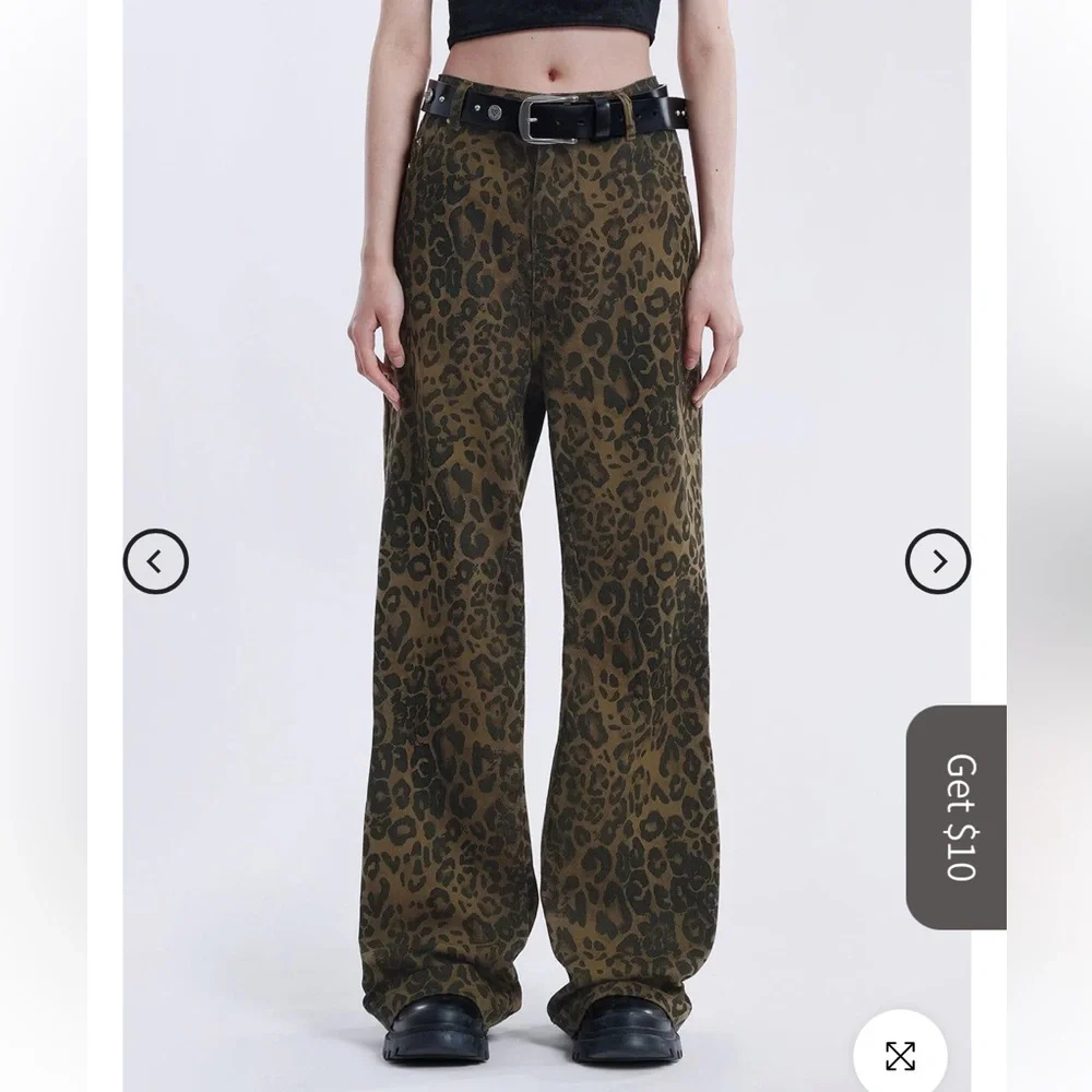 Aaelfric Eden leopard print jeans S/S24 - Picture 5 of 6
